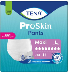 Plenkové kalhotky TENA Proskin Pants Maxi Large 10ks