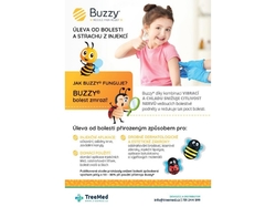 BUZZY Mini Personal Bee Striped - strojek pro zmírnění bolesti