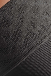 MAXIS Micro stehenní punčochy s krajkou - Black