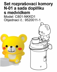 Set (rozprašovací komory bez náustku) vč. sady  doplňku s medvídkem - C801-KD