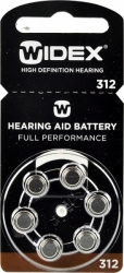 Baterie do naslouchadel WIDEX 312, 6ks