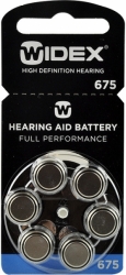 Baterie do naslouchadel WIDEX 675, 6ks