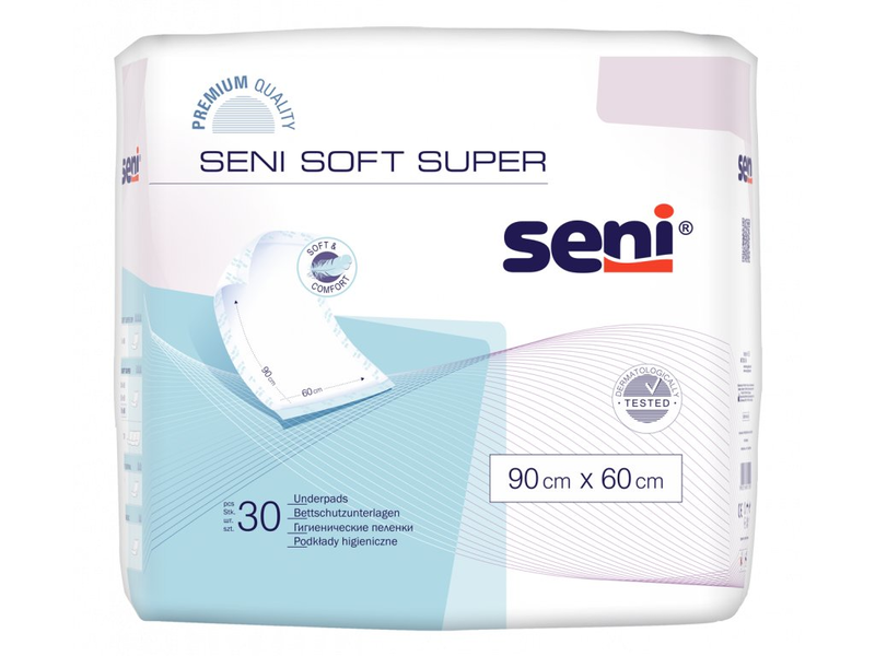 SENI Soft Super 90x60 cm 30 ks absorpční podložky