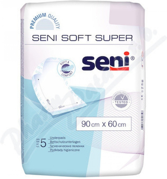 SENI Soft Super 90x60 cm 5 ks absorpční podložky