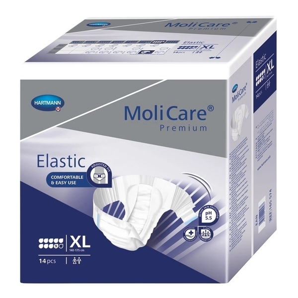 MOLICARE Elastic 9 kapek XL Absorpční kalhotky, 14 ks