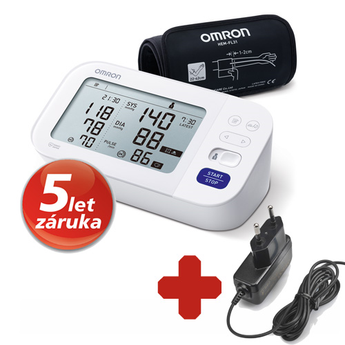 Tonometr OMRON M6 Comfort s AFib + adaptér