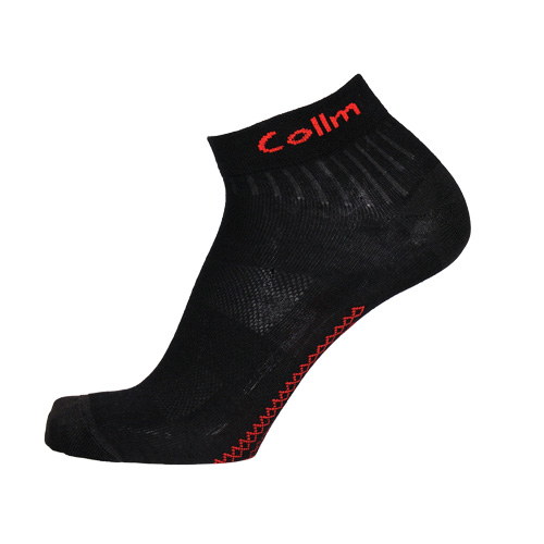 Kotníčkové ponožky Power černo-červené Velikost 37-39
