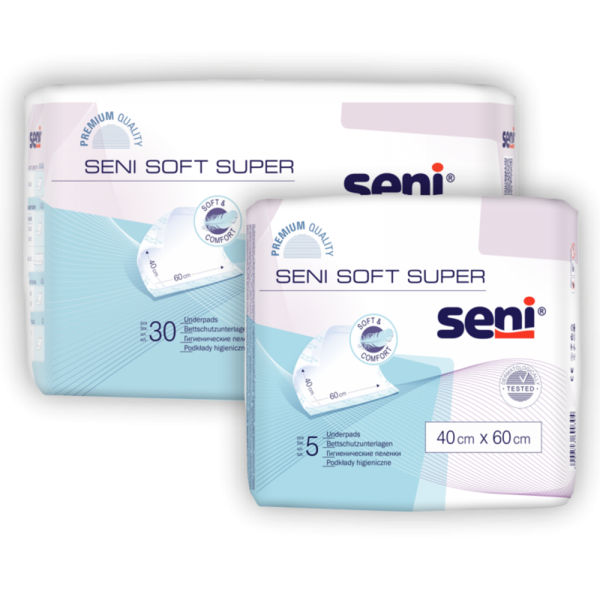 SENI Soft Super 60x40 cm 5 ks absorpční podložky