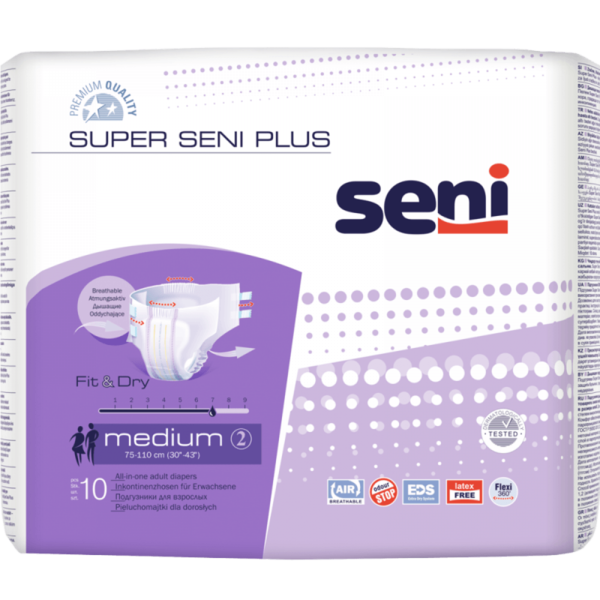SENI Super Plus plenkové kalhotky Medium 10 ks